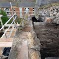 Chimney brickwork in poor state of repair.