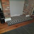 Fireplace ready for back wall tiling.